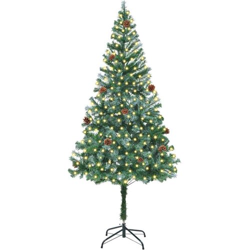 VidaXL Umjetno božićno drvce s stalakom Zelena 180 cm PVC i čelik Slike