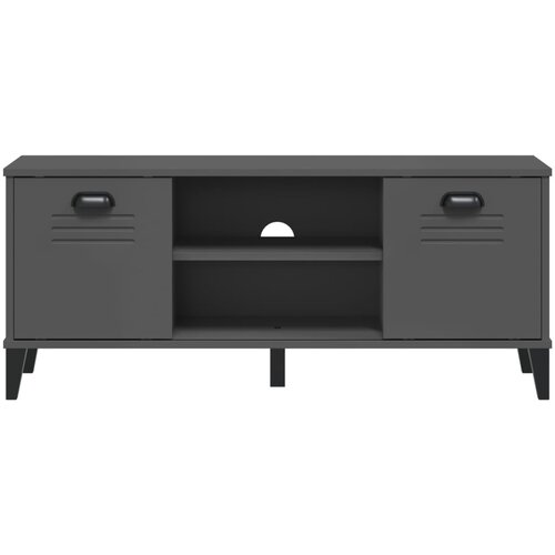  Klupa za cipele VIKEN antracit siva 106 x 35 x 45 cm drvena Slike