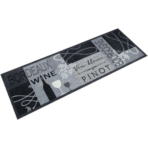 vidaXL Kuhinjska preproga pralna vino siva 60x180 cm žamet Cene