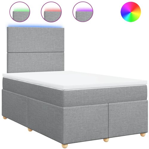 Maison Chic Box spring postelja - Vzmetna postelja z vzmetnico svetlo siva 120x200 cm blago SL4511, (21902609) Cene