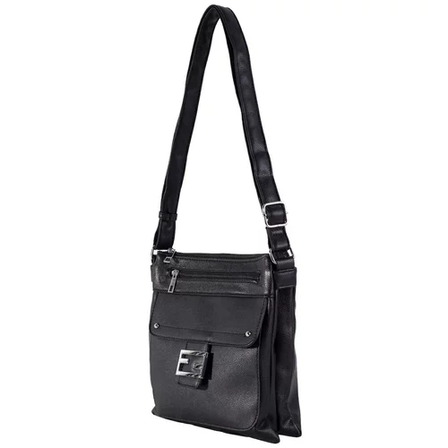 Fashion Hunters Black shoulder bag with an adjustable strap