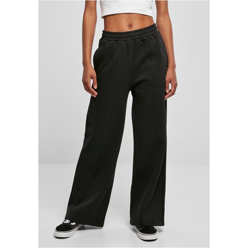 Urban Classics Women's Straight Pin Tuck Sweat Pants Black Cene