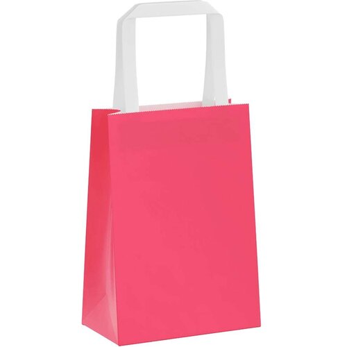  Papirnate vrečke 250 kosov z ročaji roza 15x8x21 cm, (5000160953) Slike