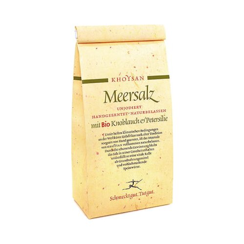 Khoysan Meersalz Morska sol s česnom in peteršiljem - 1 kg Cene