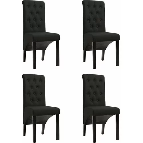  Blagovaonske stolice od tkanine 4 kom crne