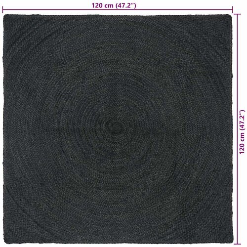  Tepisi za područja Tamnosiva 120 x 120 cm Juta Slike