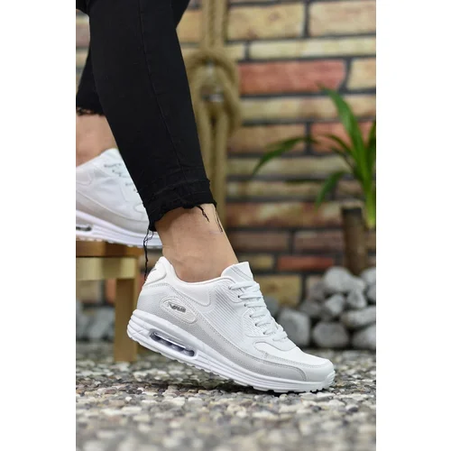 Riccon White Unisex Air Sole Comfort Sneakers 00121651