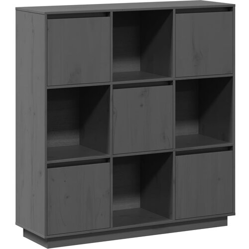 Maison Chic Visoka omara - Komoda - Predalnik siva 110,5x35x117 cm trdna borovina, (21722429) Cene