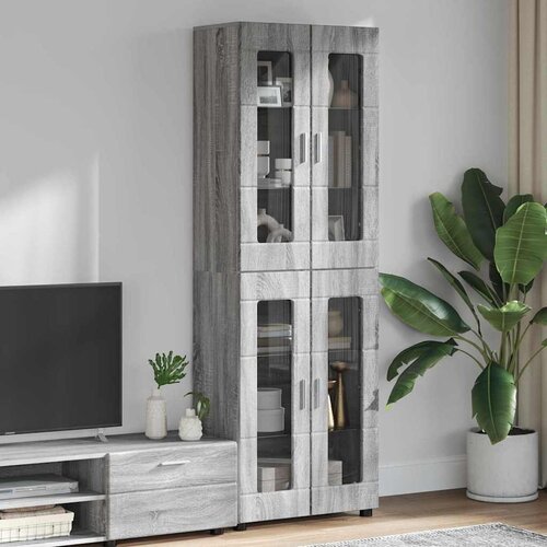  Highboard FLORIN Siva Sonoma 60 x 35 x 182 cm Konstruirano drvo Cijene