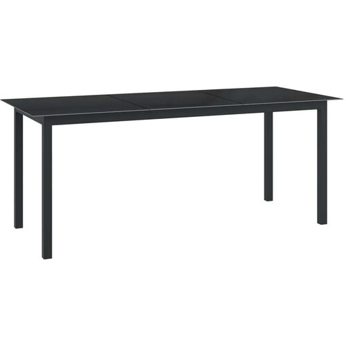 In vrtni stol crni 190 x 90 x 74 cm od aluminija i stakla Cijene