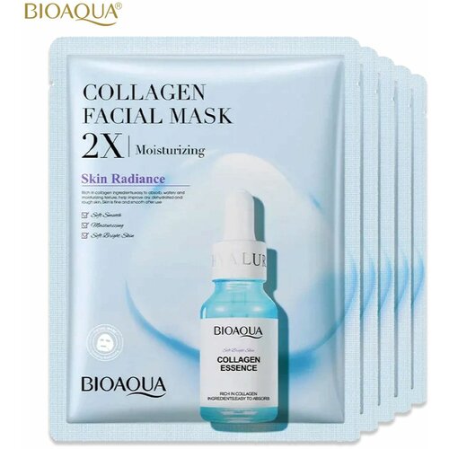 Bioaqua collagen maska za lice 30g 5kom Slike