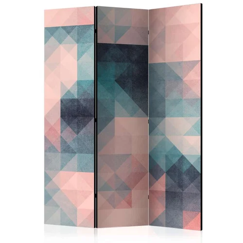  Paravan u 3 dijela - Pixels (Green and Pink) [Room Dividers] 135x172