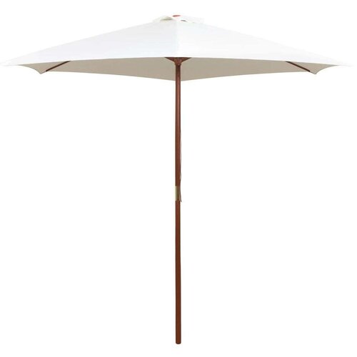 vidaXL Suncobran 270 x 270 cm s drvenom šipkom krem bijeli Cene