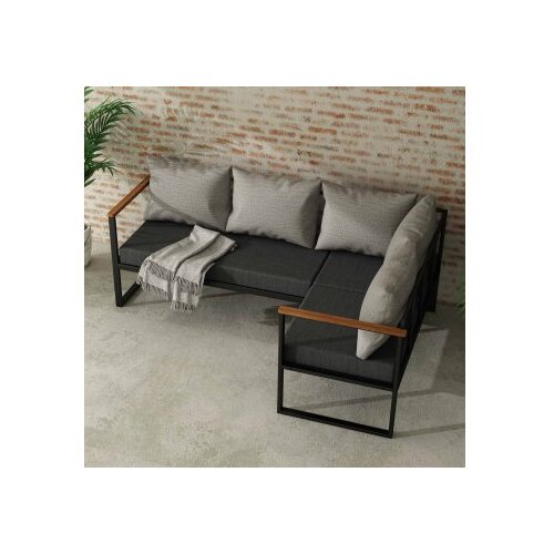 Hanah home Baštenska ugaona sofa Grei Antracit CPT5515 190 Cene