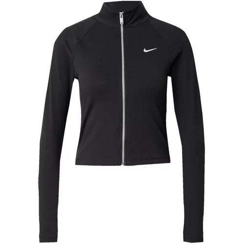 Nike Sportswear Jopa na zadrgo črna / bela
