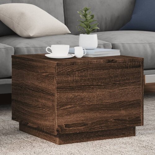 vidaXL Ormarić za uzglavlje LED boja smeđeg hrasta 50x50x40 cm Cijene