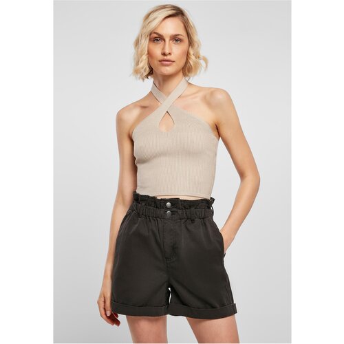 Urban Classics Women&amp;#039;s crossed neck warmer Top lighttaupe Slike