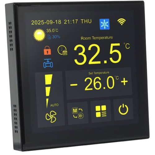 Tuya smart žični digitalni ugradni wi-fi termostat za fan-coil Slike