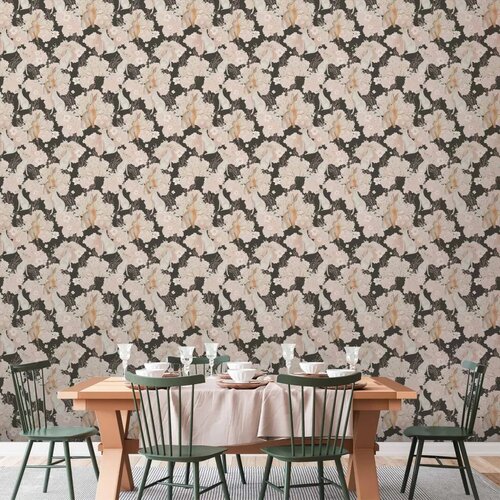 Tapeta - White and beige hares 50x1000 Vodootporna Cene