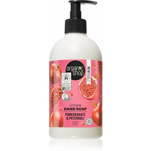 Organic Shop Pomegranate & Patchouli tekući sapun za njegu ruku s pumpicom 500 ml