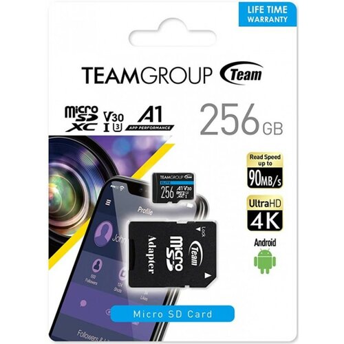Team Group TeamGroup MICRO SDXC 256GB UHS-I ELITE +SD Adapter TEAUSDX256GIV30A103 Cene