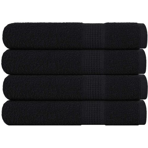 vidaXL Brisače 4 kos črna 100x200 cm 360 g/m² 100% bombaž Cene