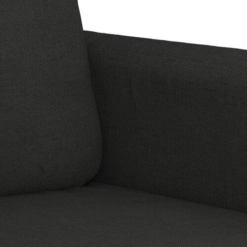  3-dijelni set sofa s jastucima crni od tkanine Slike