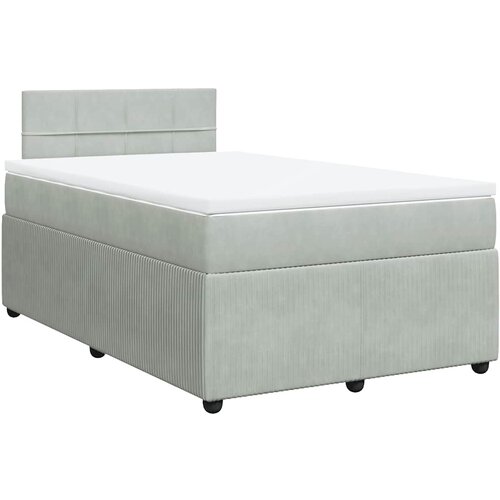 Box spring krevet s madracem svjetlosivi 120x200 cm bar&amp;scaron;unasti Slike