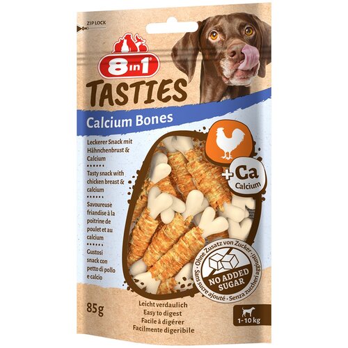 8in1 Tasties Calcium Bones s pi&amp;scaron;čancem - 3 x 85 g Slike