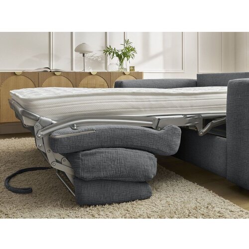 Bobochic Paris Temno siva sedežna garnitura za spanje/raztegljiva iz &amp;scaron;enilje 220 cm Hugo &amp;ndash; Slike
