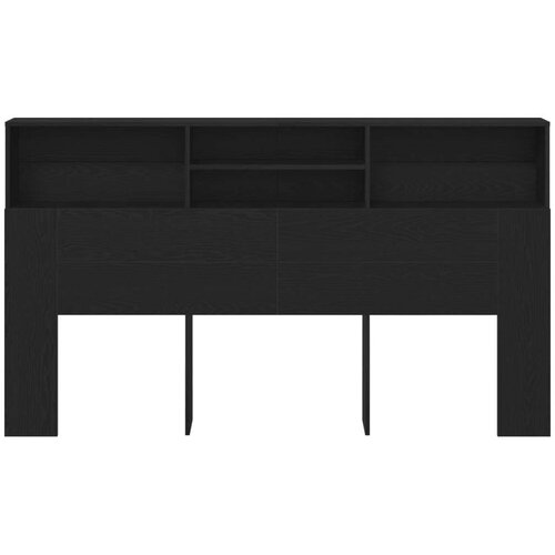  Okvir za krevet Crna hrastovina 180x19x103 5 cm Slike