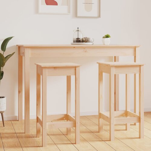  Barske stolice 2 kom 40 x 40 x 78 cm od masivne borovine Slike