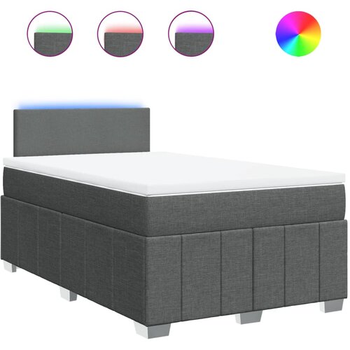Maison Chic Box spring postelja - Vzmetna postelja z vzmetnico temno siva 120x200 cm blago SL4770, (21906726) Cene