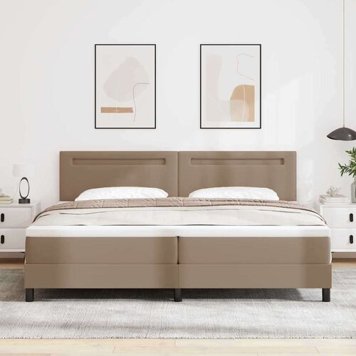 Okvir kreveta s madracem Boja cappuccina 200 x 200 cm Slike