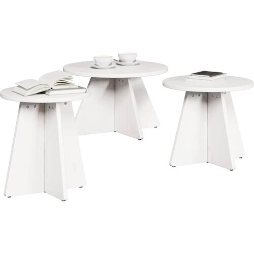  Kava Stol 3 pcs Bijelo Slike