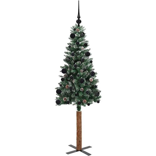VidaXL Mr&amp;scaron;avo božićno drvce s 150 LED svjetlima Zelena i bijela 150 cm Slike