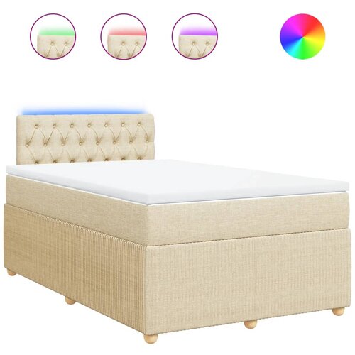 Maison Chic Box spring postelja - Vzmetna postelja z vzmetnico krem 120x190 cm blago SL23297, (21880547) Cene