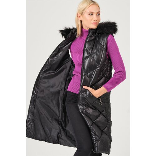 Dewberry Z6717 LADIES VEST-STRAIGHT BLACK Slike