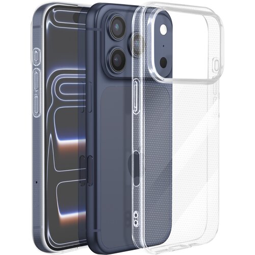 Oem Mayaxess, Ovitek za iPhone 17 Pro Odporen na udarce Mehak Silikon Ojačani Robovi, Prozorna, (5000274522) Cene