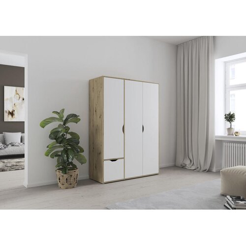 Boxxx OMARA S KLASIČNIMI VRATI, bela, hrast artisan Slike