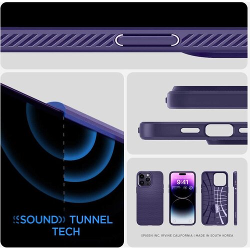 Spigen LIQUID AIR IPHONE 14 PRO GLOBOKO VIJOLIČNA Slike