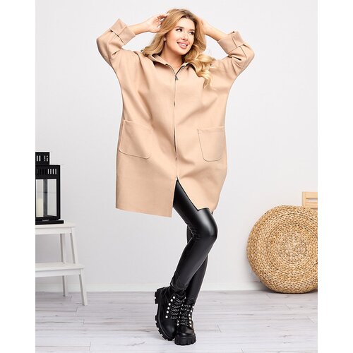 Resti Timeless women's beige coat jacket - Clothing Cene