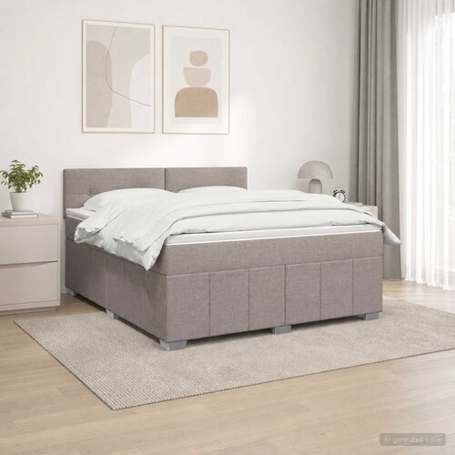  Boxspring krevet s madracem Sivosmeđa 140 x 190 cm Tkanina Cene