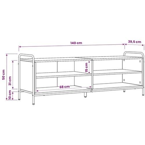  TV ormar 140 x 39 5 x 50 cm Staro drvo Konstruirano drvo - Staro drvo 80 x 39 5 x 50 cm Slike