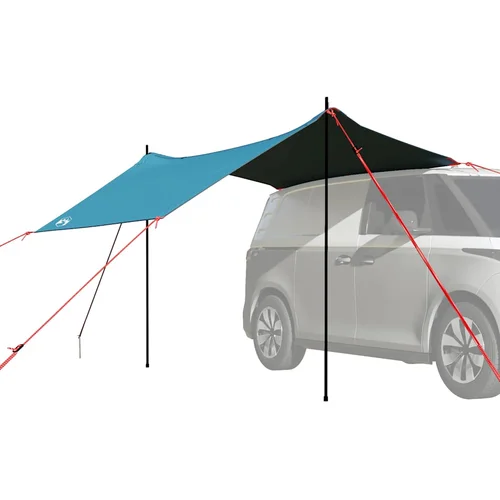 vidaXL Avtomobilski šotor moder vodoodporen