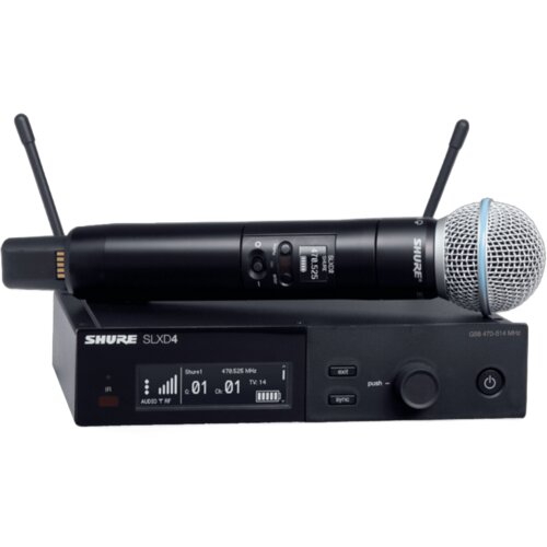 Shure SLXD24E/Beta58, Digitalni ročni daljinski mikrofon - - Audio-Kondric Cene