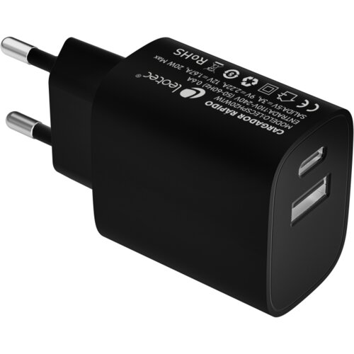 LEOTEC Carrier 20W Hitra obremenitev 1 USB Type-C PD 1 USB-A Black, (21262293) Slike