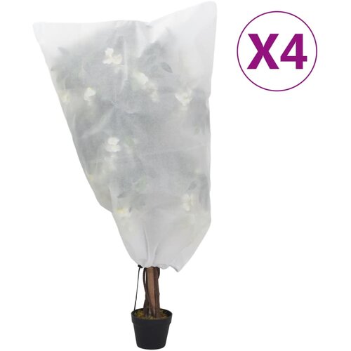 vidaXL Prevleka za rastline iz flisa z zadrgo 4 kosi 70 g/m² 0,8x0,8 m Cene