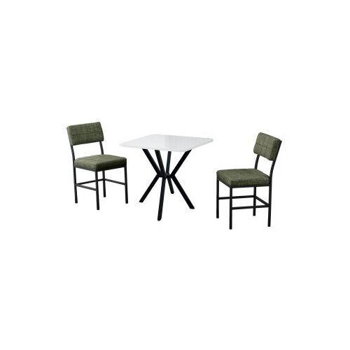 Hanah home Set Trpezarijski sto i 2 stolice Dubai Green White Cene