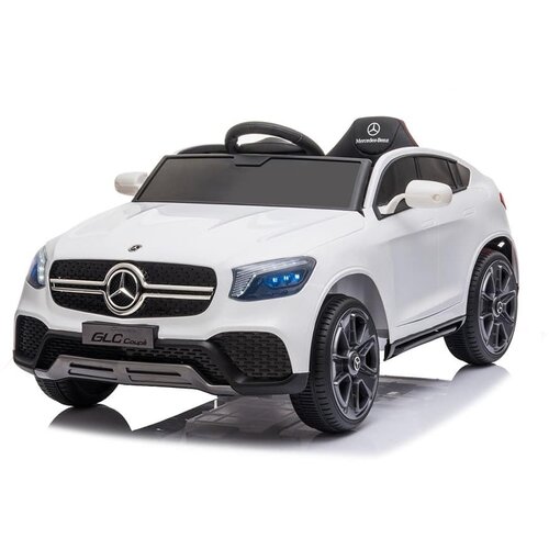  Dečiji auto Mercedes GLC Coupe sa kožnim sedištem i mekim gumama - beli Cene